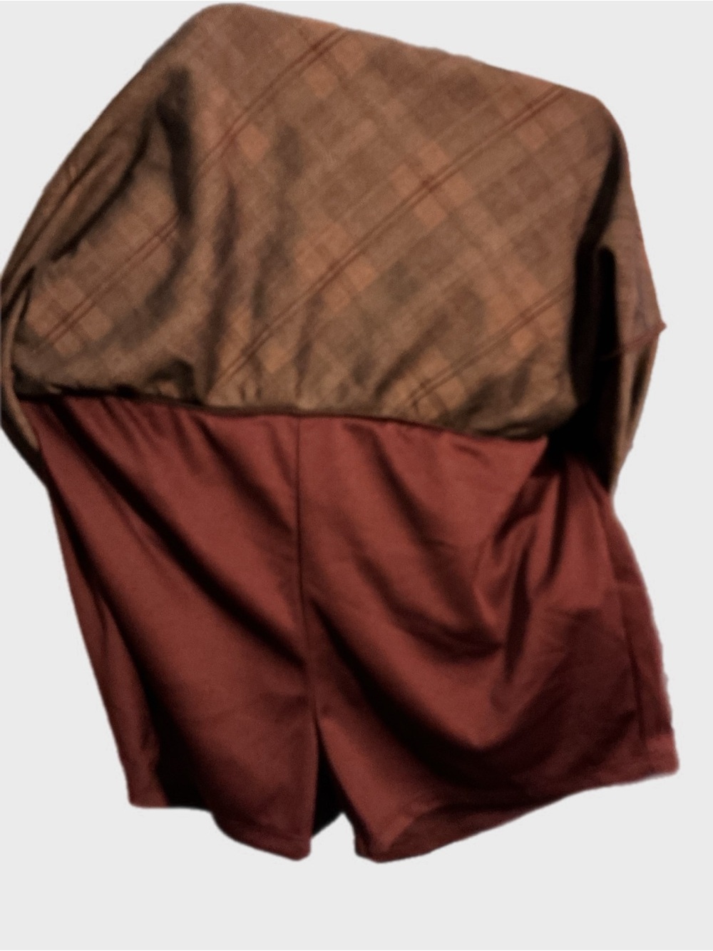 wild fable Red Plaid Mini skort with Subtle Green Lines - Picture 3 of 4